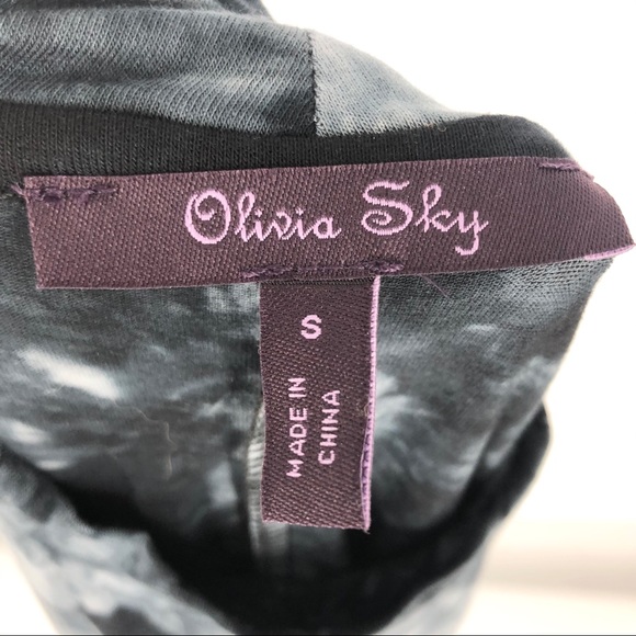 Olivia Sky Mock Neck Tie Dye Tunic Dress Top Small - Picture 2 of 9